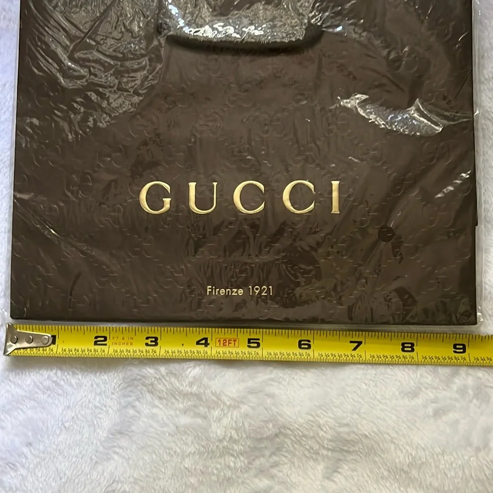 Gucci Paper Shopping Empty Tote Store Guccisima GG Gift Bag